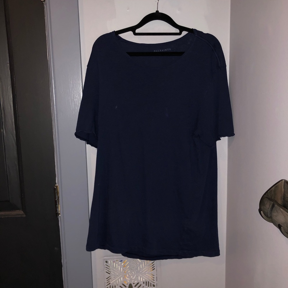 All Saints blue T-shirt